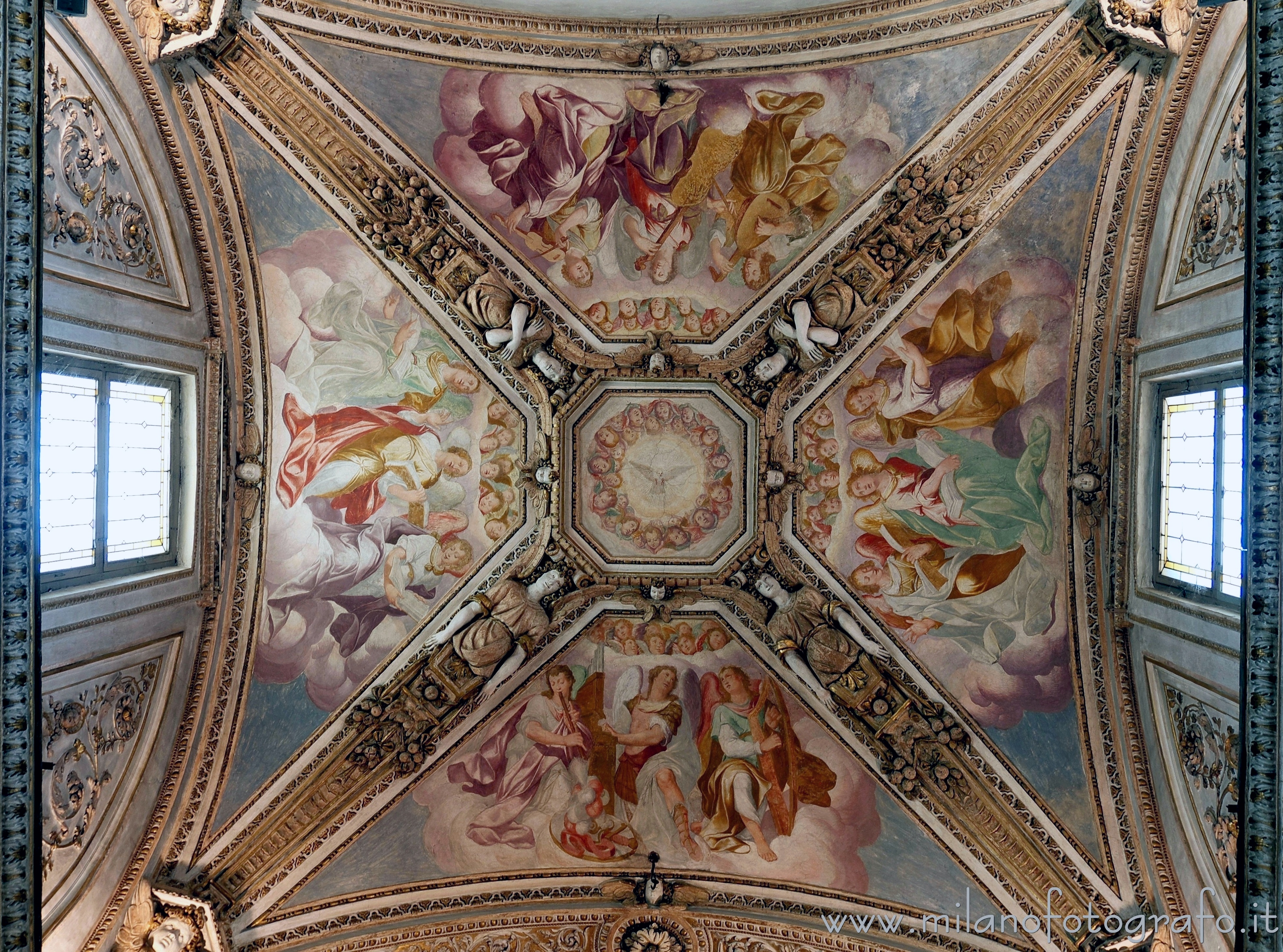 Milan (Italy) - Frescoes above the choir of the Church of the Saints Paul and Barnabas